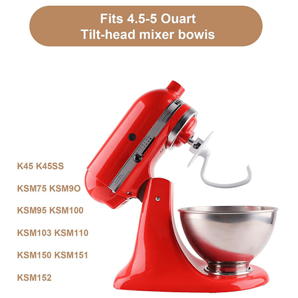 K45DH Alumiininen Koukku Taikina Koukku Vaihto KSM90 K45 KitchenAid Seisovaan Sekoittimeen