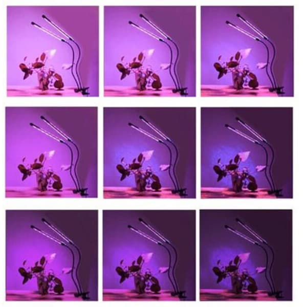 Kasvivalo - Kasvivalo 2 LED-putkella (musta)