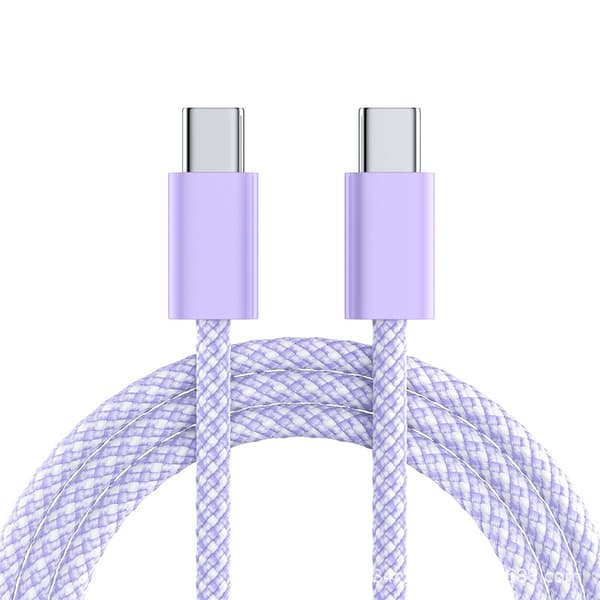 2-pak 2M 60W USB C til USB C hurtigopladningskabel, Type-C opladerkabel kompatibelt med iPhone 15, iPhone 16, Samsung, Huawei G
