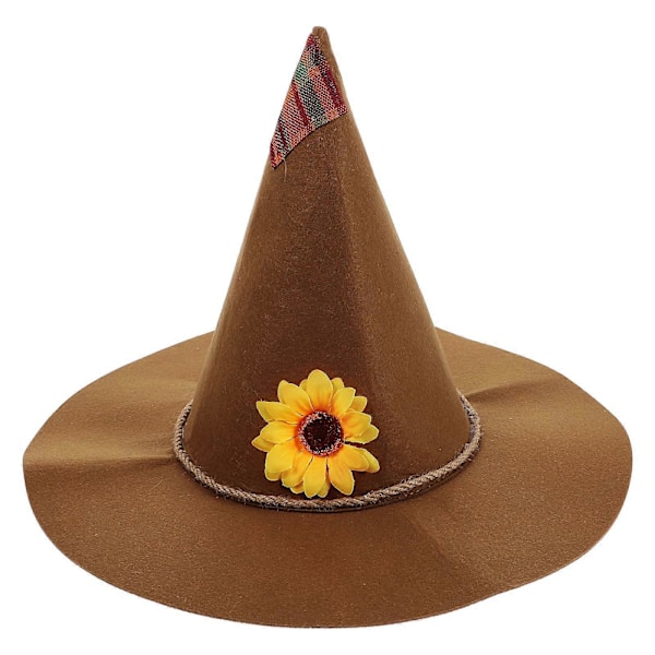 Dekorativ Halloween Hatt Fågelskrämma Cosplay Hatt Häxhatt Ornament Fågelskrämma Prop Halloween Foto Prop Fågelskrämma Tillbehör Kvinnor Cosplay Häxhatt