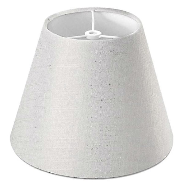 Lampe Skærm Hørstof Hvid Lampe Skærm Lille 5 Tommer Øverst Diameter X 9 Tommer Bund Diameter X 7 Tommer