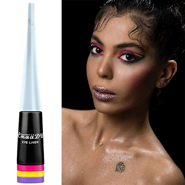 SBSGV 14 Farvede Eyelinere - Flydende Farve Eyeliner Højpigmenteret - Hvid Eyeliner - Flydende Liner Farverig Sæt