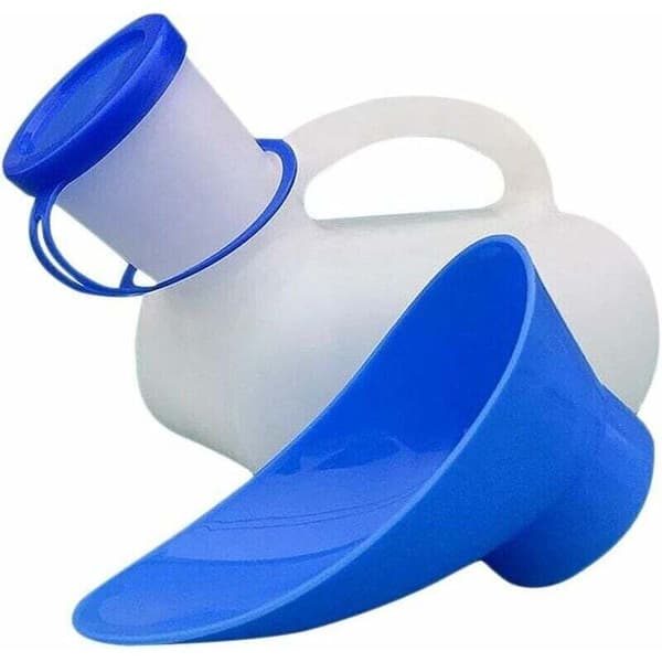Urinal. 1000 ml bærbart urinal for menn og kvinner med bærehåndtak for camping, mobilt toalett for menn