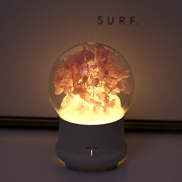 Mini luftfukter USB kreativ udødelig blomst fargerik nattlampe vannpåfyller luftfukter