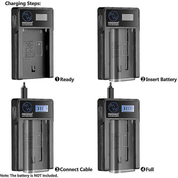 Neewer Nw-usbf550 Lcd Smart batteriladdare för Sony Np-f550/f750/f960/f970