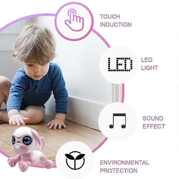 Interaktiv Smart Hvalpe Robot Hund LED Øjne Lydoptagelse Sang Søvn Sød Legetøj