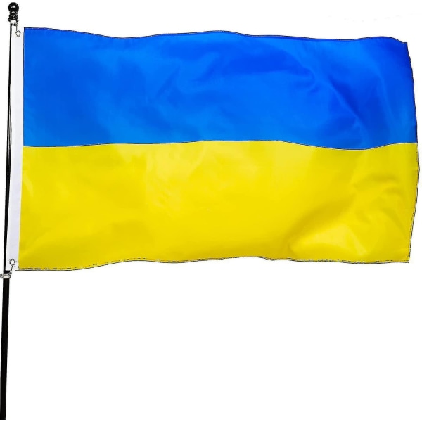Ukrainas flagga 3ftx5ft Ukrainska nationella flaggor Polyester med mässingshylsor 3x5 fotsflagga (90cm*150cm)