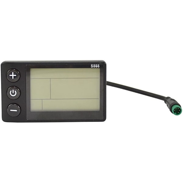 S866 Elektrisk Sykkel LCD-Skjerm E-Sykkel E-Scooter Display Instrument Kontrollpanel med Vanntett