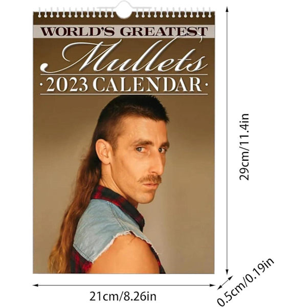 Zceplem De Bästa Mullets i Mon, Väggkalender 2024, Cool Hårstyl Mules Månadskalender 2024