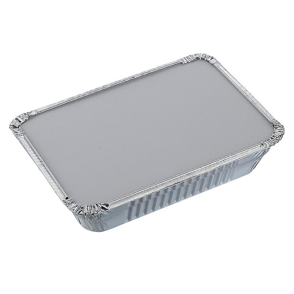 20 stk. Aluminiumfade med låg - 26,5 x 19,2 x 6,5 cm - 1900 ml - Aluminium Grillfad Madbeholdere, Aluminium Bagefad