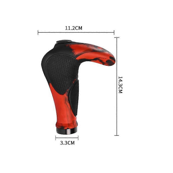 Sykkelhornhåndtaksett Ergonomisk Gummi Lås Aluminium Legering Kjøttkule Dødt Håndtak Utstyr (blå)
