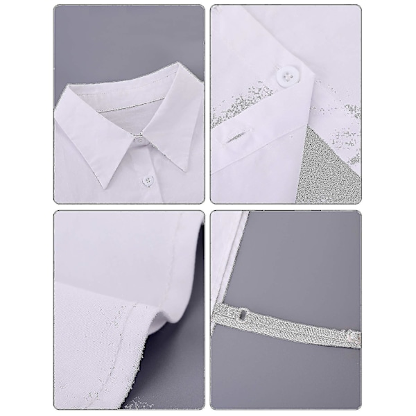 2 stk. Falsk Krage Avtakbar Bluse Dickey Krage Halv Skjorte Falsk Krage For Kvinner Favoritter