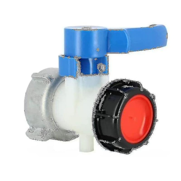 Butterfly Valve With Aluminum Floating Nut For 1000 Liter Ibc Tank, S75x6 Nut And S60x6 Outlet Scrollsqy