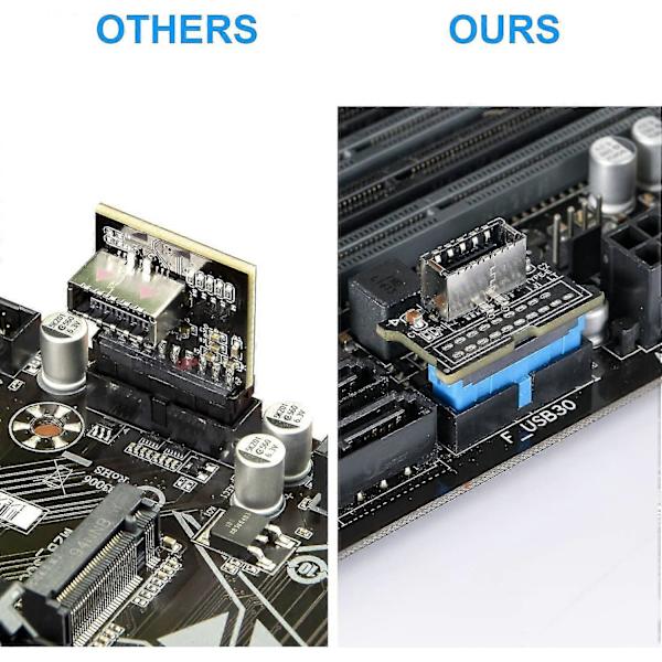 Tietokoneen emolevyn USB 3.0 19-nastainen Type-C -paneeliin Er Type-E -sovitin 20-19 nastainen laajennus