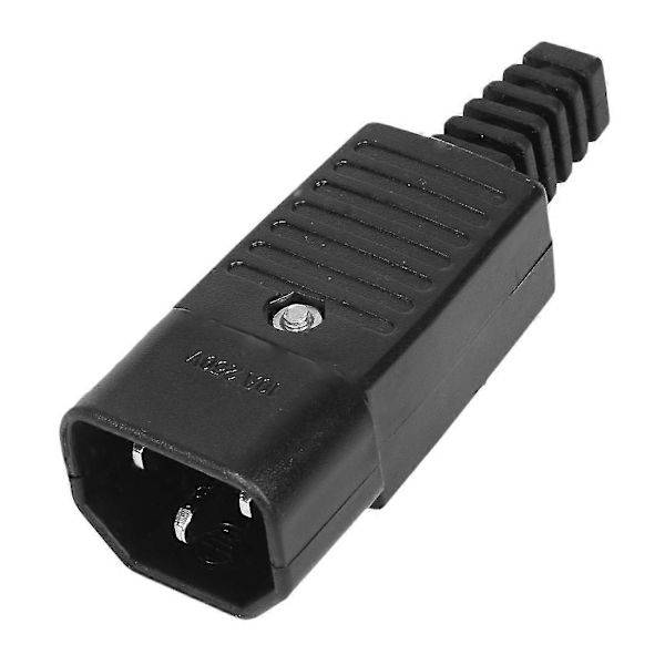 5-pack IEC 320 C14 Strömadapterkabelkontakt, omkopplingsbar, 3-polig hane