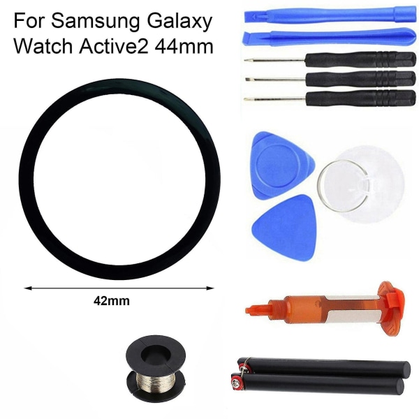 Ur Front Glas Lens Replacement Kit - Touch Screen Reparationsværktøj til Samsung Galaxy Watch Active 40mm/active 2 40mm/44mm