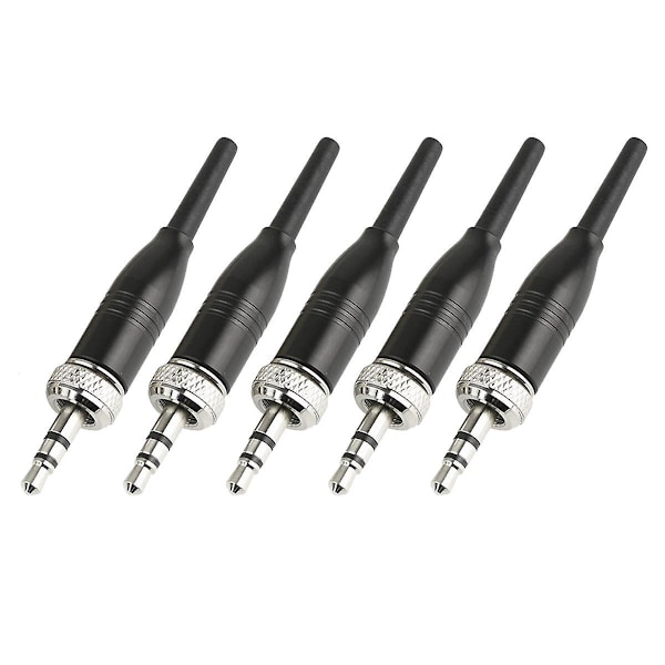 5PCS DIY 3.5mm 1/8Inch Stereo Screw Lock Connector for Microphone Spare Plug Adapter 3.5 Stereo Audio Plug