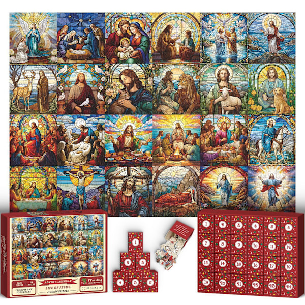 New Jesus Life Christmas Advent Calendar Puzzle 24 Puzzle Blind Box