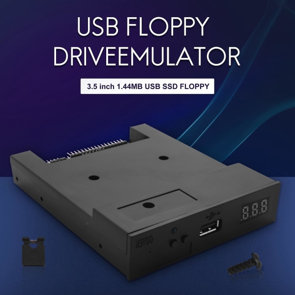 SFR1M44-U100K Sort 3,5 tommer 1,44 MB USB SSD FLOPPY DRIVE EMULATOR til KORG Electronic Keyboard GOTE