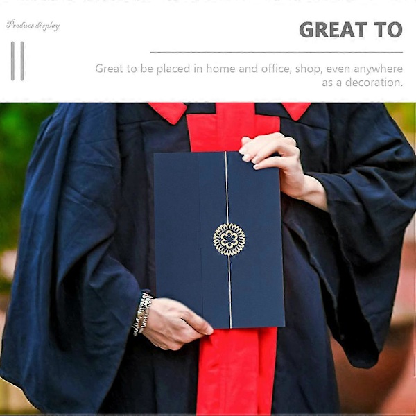 3 stk. Guldstempling Certifikat Cover Papir Dokument Covers Certifikatholdere Diplomholdere