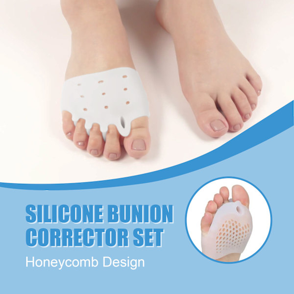 Silikone Knystkorrigerer og Tåspreder Sæt, Åndbart Honeycomb Design