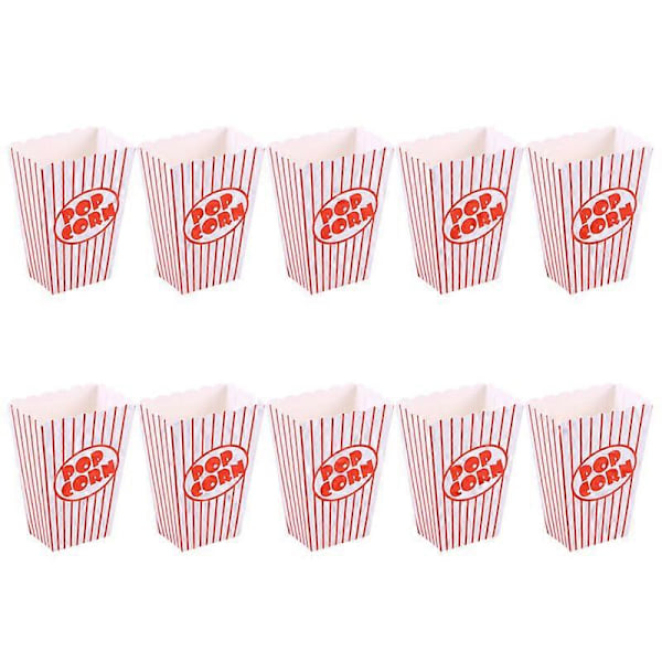 10 st Pappers Popcornlådor