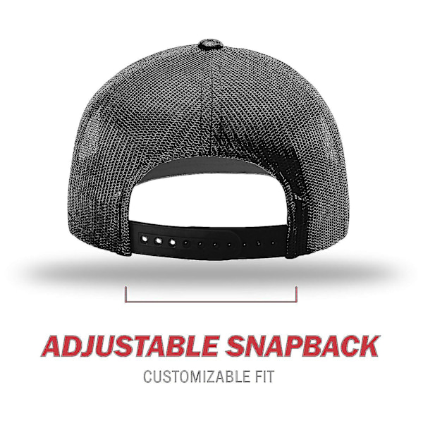 Unisex Trucker Justerbar Snapback Baseball Cap, Mesh Udendørs Let Bræt, Ensfarvet, Sort, 1 Pak
