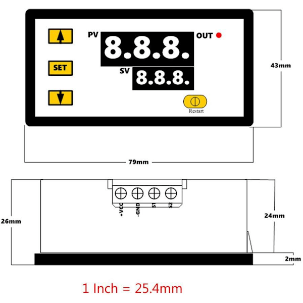 W3230 Högprecisions Temperaturkontroller Digital Display Termostatmodul Temperaturkontrollbrytare Mikro Temperaturkontrollkort