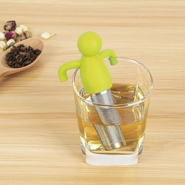 Te-infuser Sød Te-si  Til Løse Blade Finmasket Rustfrit Stål Te-kugle Brygger & Diffuser Med Silikonlåg Til Tekop & Kande