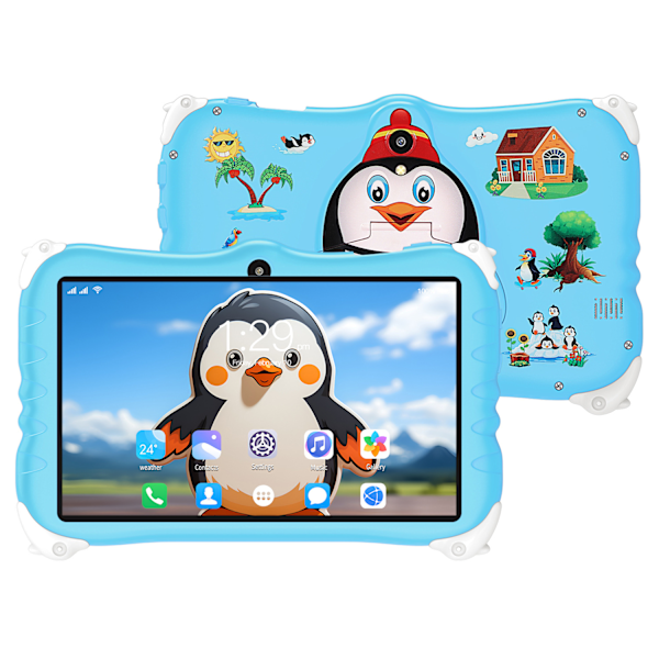7-tums Penguin WiFi-version, droppsäker, lätt att bära, fototagande, stativmonterad surfplatta för barn