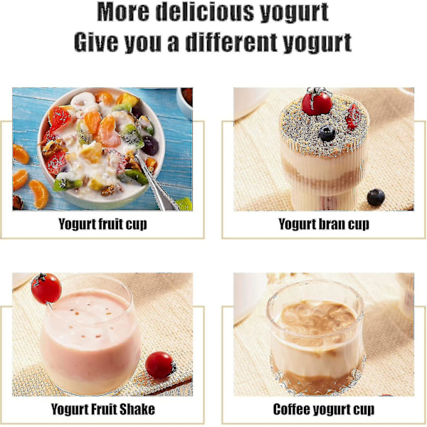 Yoghurtmaskin 2024, 3 i 1 Gresk Yoghurtmaskin, kan lage Yoghurt/Natto/Risvin, automatisk digital yoghurtmaskin med tidskontroll, 1,2 liter glass