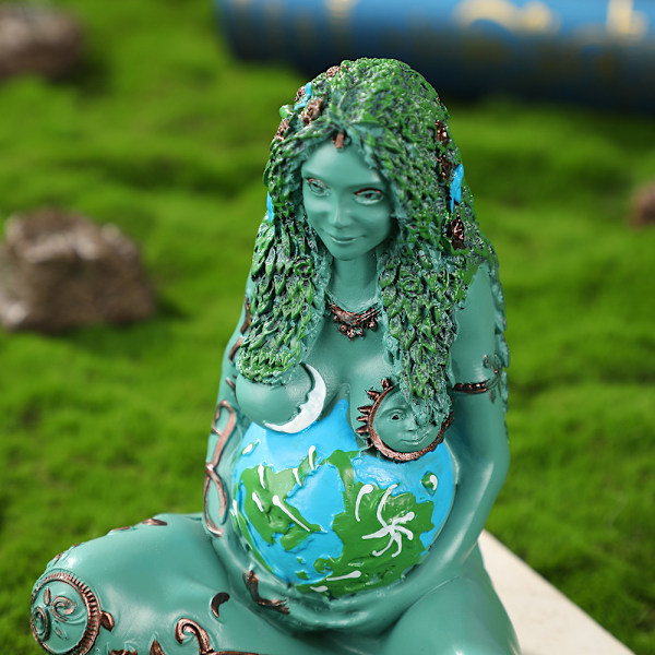 Moder Jord Staty Millennium Gaia Mytologi Figur Gudinnestaty Heminredning Skrivbordsdekoration Harts Gaia Moder Staty