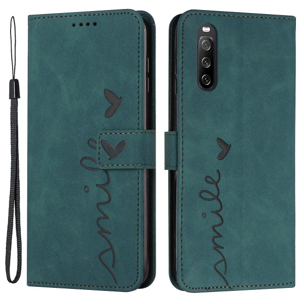 For Sony Xperia 10 V Case Wallet Magnetic Clasp Imprinted Phone Cover