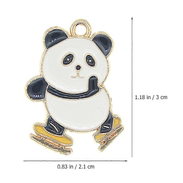 10 kpl Söpö Panda Riipus Reppu Riipus DIY Panda Avaimenperä Laukku Riipus