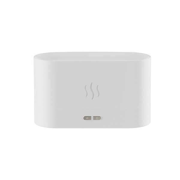 Vit Flame Aroma Diffuser, LED Flame Light med Luftfuktare för Hem & Kontor