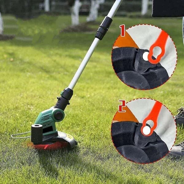 Pakke med 100 erstatningsplastblader for Florabest LIDL gresstrimmer FRTA 20 A1.FAT 18B3. FRT18A