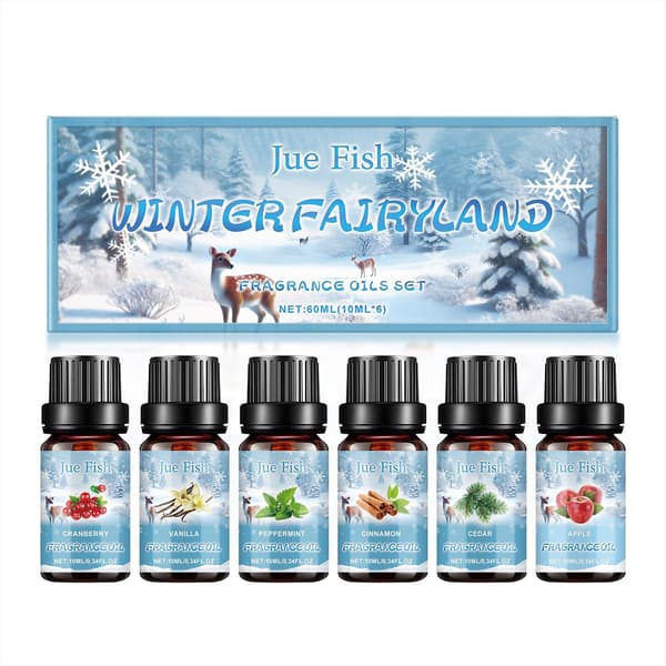 Vinterduftoljesett, 6x10ML Ferie Aromaterapi Dufter