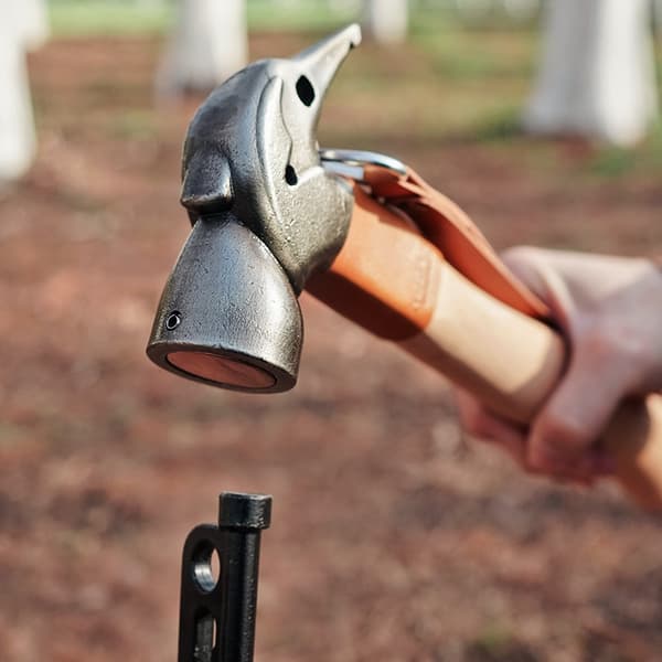Lilla kobberhode hakkespett telthammer, kraftig multifunksjonell teltpluggtrekker