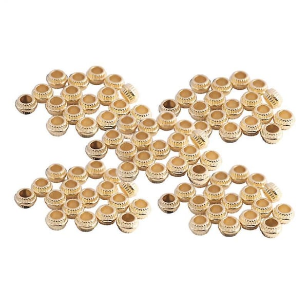 3x200 stykker runde avstandsperler Gjør-det-selv-håndverk Å lage smykkefunn gull