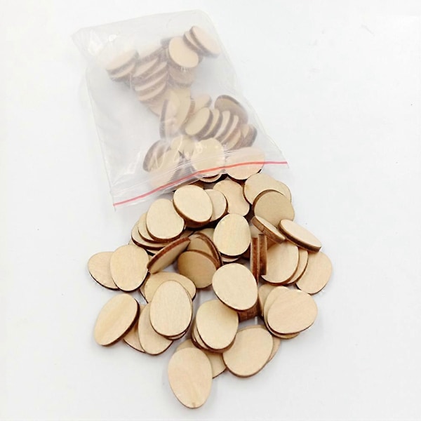 10 stk. 120 mm Ubehandlet Lindetræ Version Æggeform Malet Dekoration til Håndværk DIY Projekter
