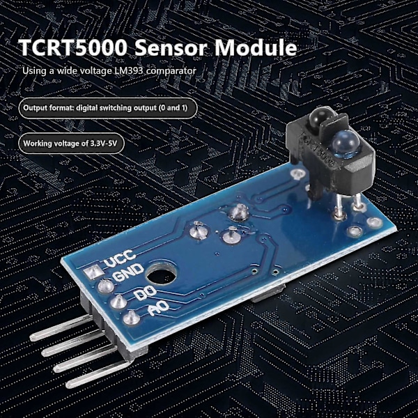 10 st Tcrt5000 Infraröd Reflekterande Sensor Modul Ir Spärrlinjespår Fotoelektrisk Omkopplare För Sma