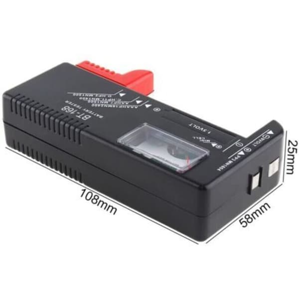 Batteritester, Universal Batteritester, BT-168D Batteritester, AA AAA C 9V Batteritester (Pointer Display)