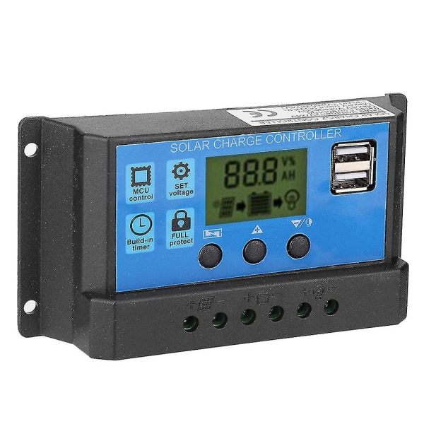 Intelligent solcellspanel PWM 12V/24V automatisk regulator - 50A