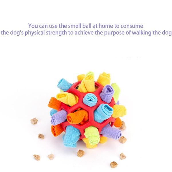 Lemmikkien nuuskapallolelu interaktiiviset pulmapelit koirille, pehmeä kumipallo, jossa on piilotettuja herkkuja intensiiviseen tuoksuharjoitteluun, myrkytön ja kestävä