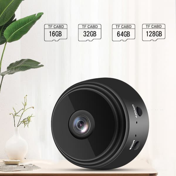 Mini WiFi-säkerhetskamera, bärbar trådlös HD-övervakningskamera med appfjärrvy