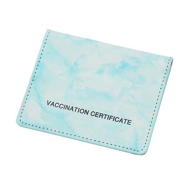 2x vaccinationskortbeskytter Slank læderpung til dokumenter Lake Blue