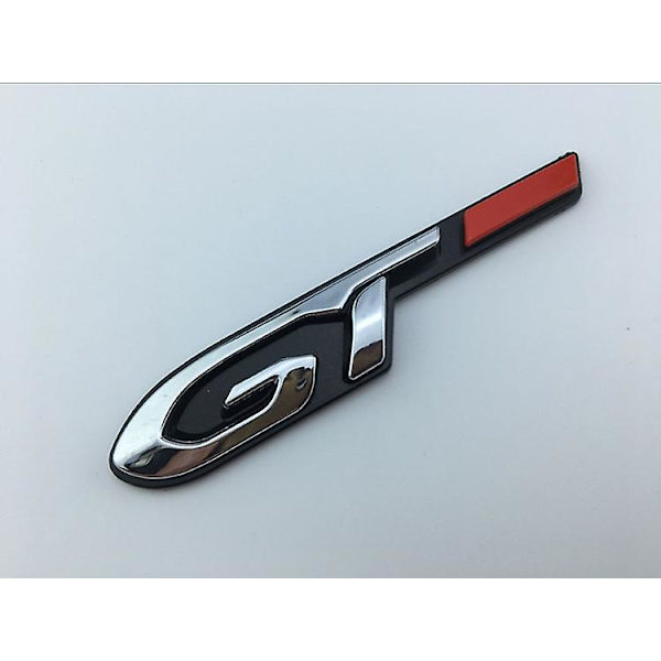 SSRGV 1 stk. GT Sølv Sort Rød Metal Badge til Peugeot 2008 3008 208 308 5008 508 108 RCZ