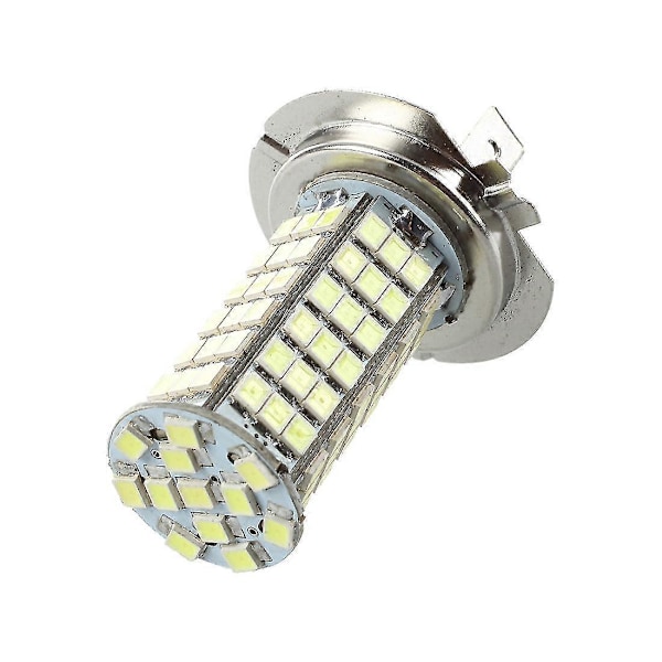 1 Hvit H7 12v 102 Smd Led Frontlykt Bil Lampe Pære Lys