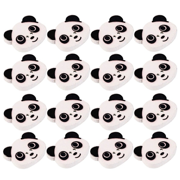 100 stk. Dekorative Panda Syknapper Kreative DIY Træ Syfastgørelser