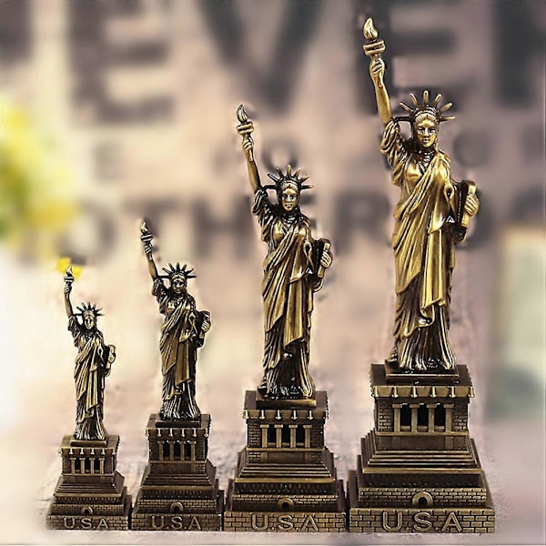 Retro Amerikkalainen Vapaudenpatsas Sisustus Metallikoriste Käsityöt Miniatyyrit (Pronssi, 25CM)